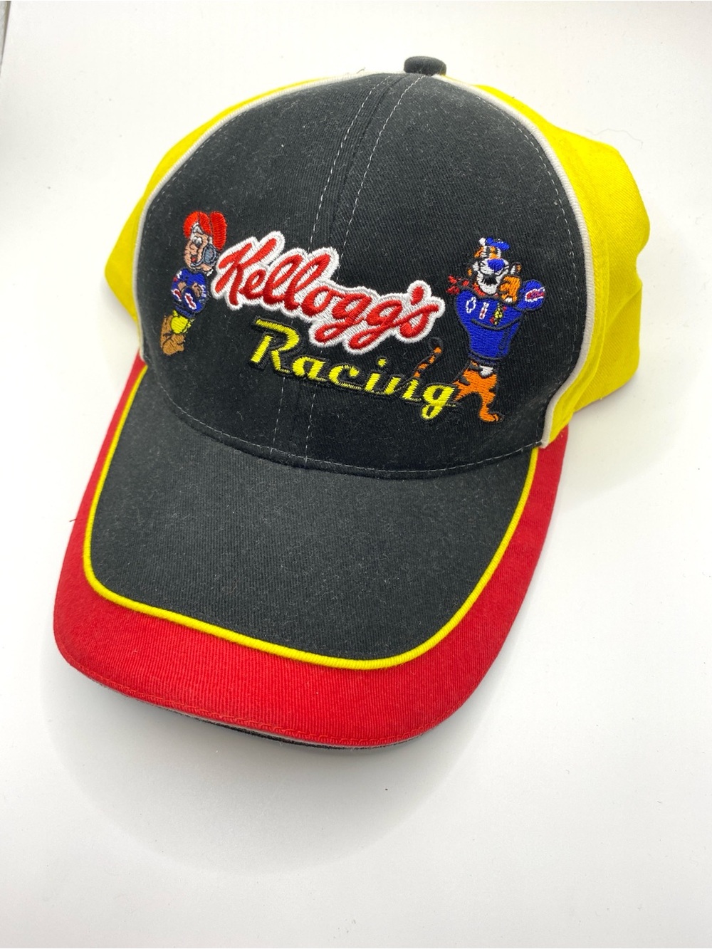 KELLOGG’S Racing Hat Black Yellow Red Tony The Tiger & Snap Crackle Pop Cap